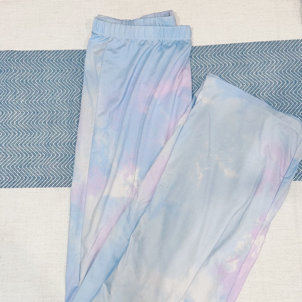 Mia and Tess Blue Tye Dye Lounge PJ Pants - WOMENS